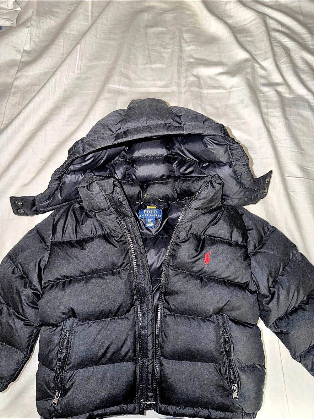 Polo Ralph Lauren Kids Hooded Down Puffer Jacket Boys 3T Black